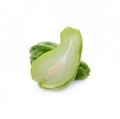 Chayote isolated on white background