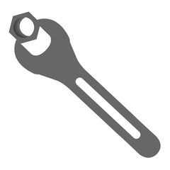 wrench key with nut vector illustration design