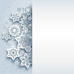 Snowflakes winter background card