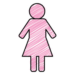 gender female silhouette human icon vector illustration design