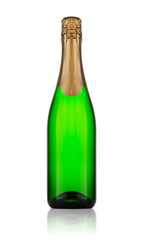 Ggreen bottle of champagne
