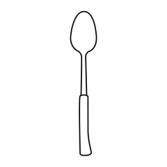 spoon cutlery tool icon vector illustration design
