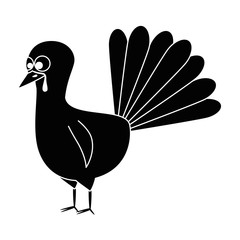 thanksgiving turkey character icon vector illustration design