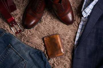 Set of classic men's clothes