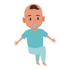 Cute baby cartoon icon vector illustration graphic design