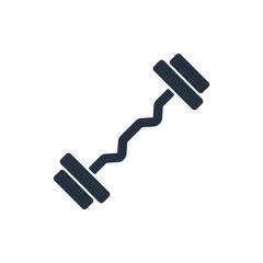 barbell exercise icon on white background, fitness, sport