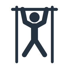 workout icon on white background, fitness, sport
