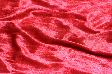 Fototapeta na wymiar Red cloth waves