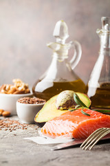 Healthy fats in nutrition.