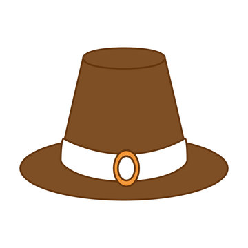 thanksgiving hat isolated icon vector illustration design
