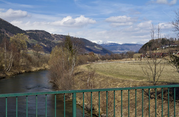 Fototapeta premium The Mur valley near Tamsweg in Austria