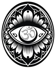 Obraz premium OM decorative symbol