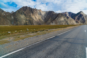 Federal highway M-52 Chuysky tract. Altai Republic.