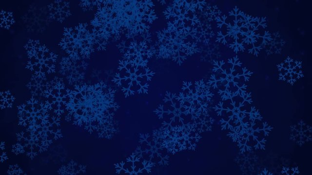 Christmas snowflakes background -Loop,falling snow