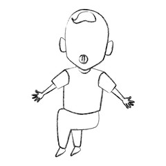 Cute baby cartoon icon vector illustration graphic design