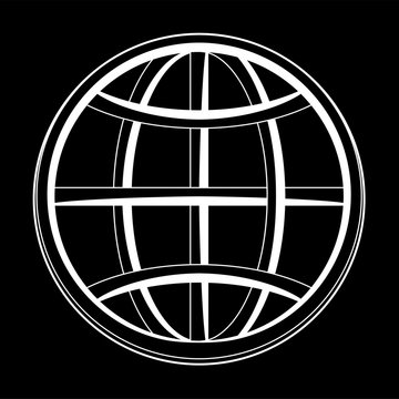 Globe Icon Calligraphic
