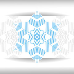 Star symbol graphic, crystal, frozen decoration, snowflakes