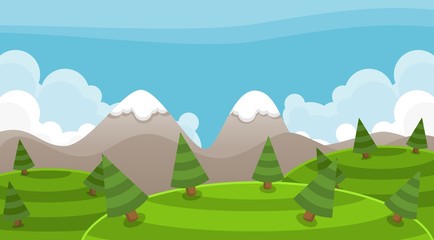 Snowy Mountain Game Background