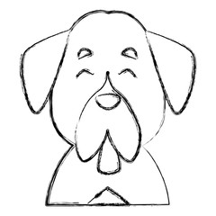 Cute dog cartoon icon vector illustration graphic design