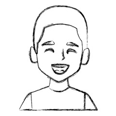 Man face smiling cartoon icon vector illustration graphic design