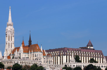 Fototapeta na wymiar Matthias church and Fishermans tower Budapest city Hungary
