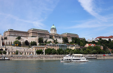 Fototapeta na wymiar Royal palace on Danube river Budapest city Hungary