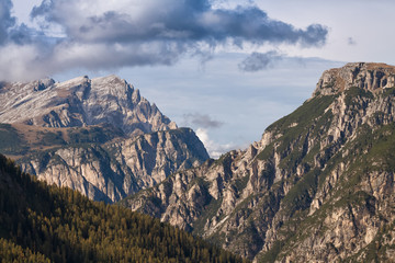 Blick von der Bergstation Col de Varda in Italien