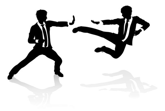 Business Competition Concept People Fighting