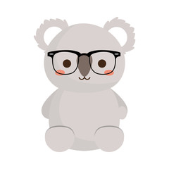 cute koala with glasses
