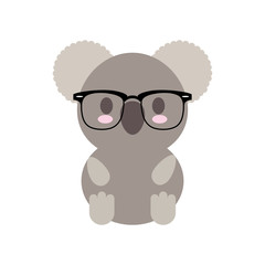cute koala with glasses