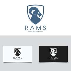 Ram Shield Logo. Three color versions  