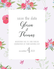 Greeting card for the wedding day