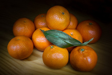Juicy tangerines in anticipation of the holiday