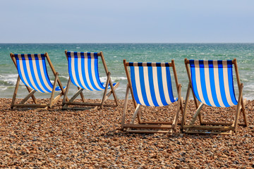 Deckchairs on the Beach