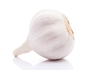 Whole garlic isolated on white background 