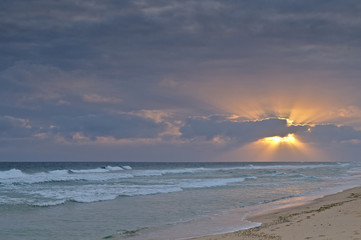 Sun and Clouds in Ilha Deserta. Algarve