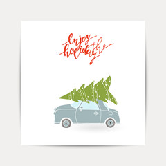 Obraz premium Greeting Card with christmas toys