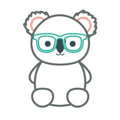 cartoon koala with glasses