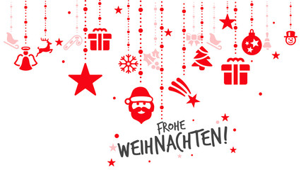 Rote Elemente frohe Weihnachten 