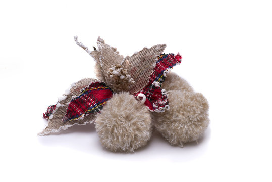 Christmas decor on white background