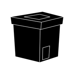 Cardboard delivery box icon vector illustration graphic design