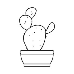 cartoon cactus in a pot