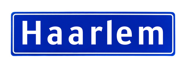 City limit sign of Haarlem, The Netherlands