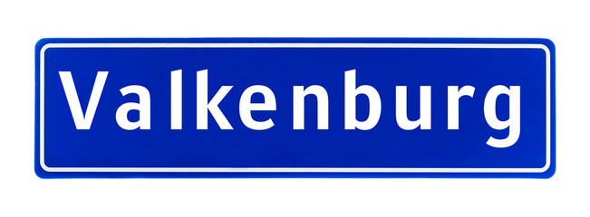 City limit sign of Valkenburg, The Netherlands