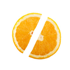 orange slice isolated on white