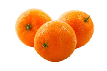 three clementines isolated