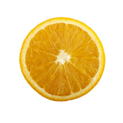 slice of orange isolated on white background