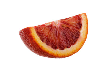 red orange slice isolated