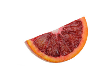 red orange slice isolated