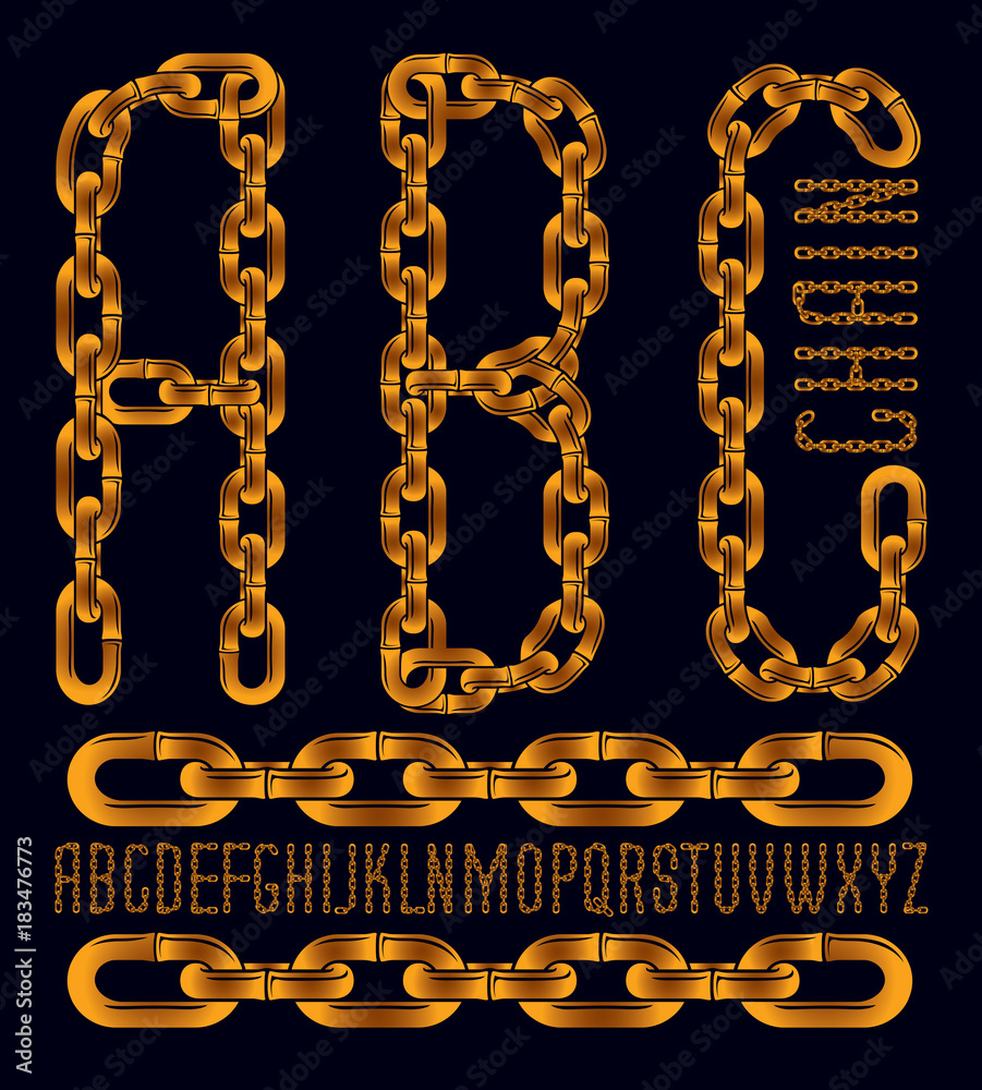 Fototapete vector font, trendy typescript can be used in poster creation. capital decorative letters, abc creat